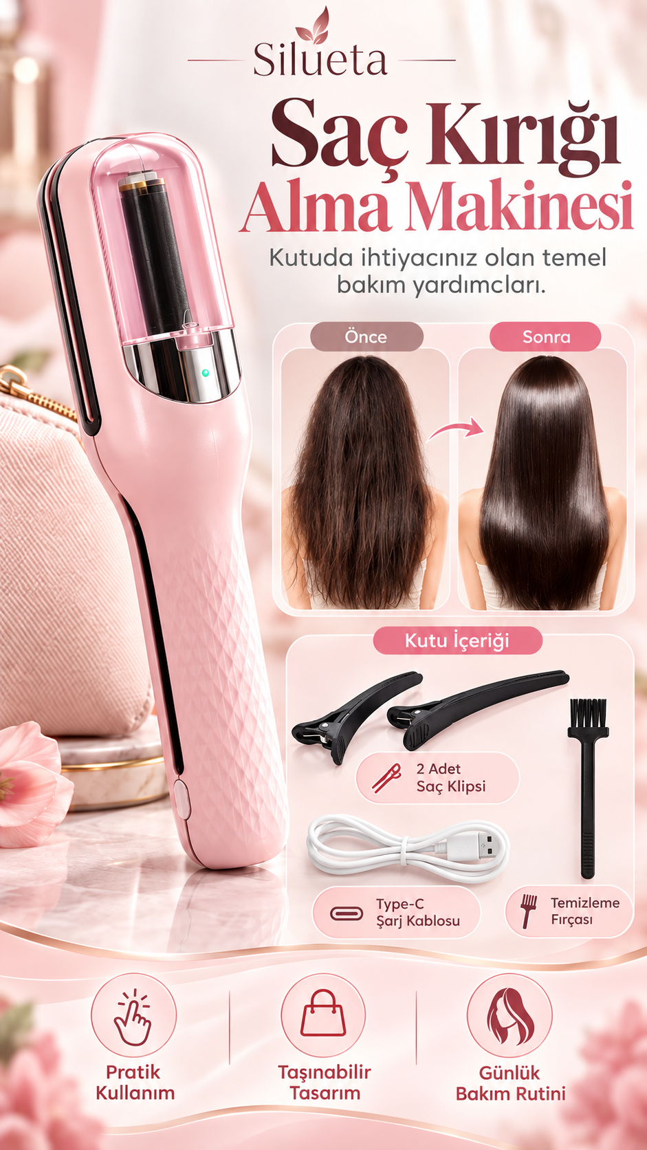 Silueta SplitCare Saç Kırığı Alma Makinesi