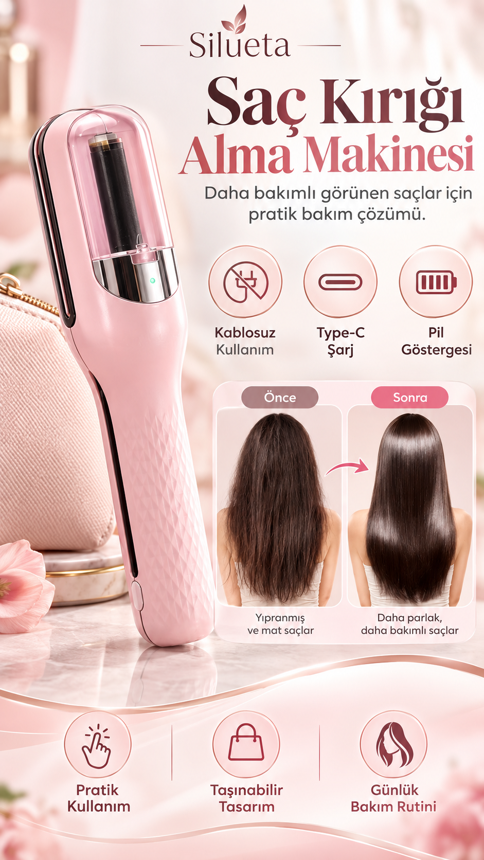 Silueta SplitCare Saç Kırığı Alma Makinesi